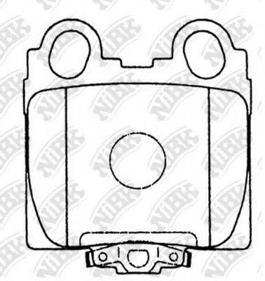 NIBK PN1421 Комплект гальмівних колодок, дискове гальмо