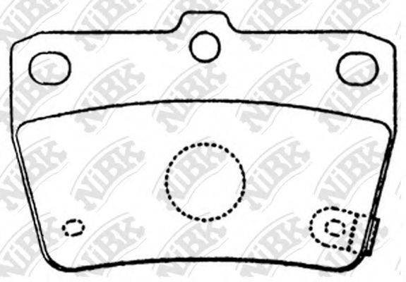 NIBK PN1424 Комплект гальмівних колодок, дискове гальмо