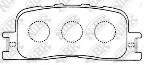 NIBK PN1458 Комплект гальмівних колодок, дискове гальмо