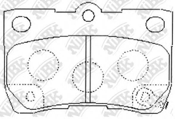 NIBK PN1494 Комплект гальмівних колодок, дискове гальмо
