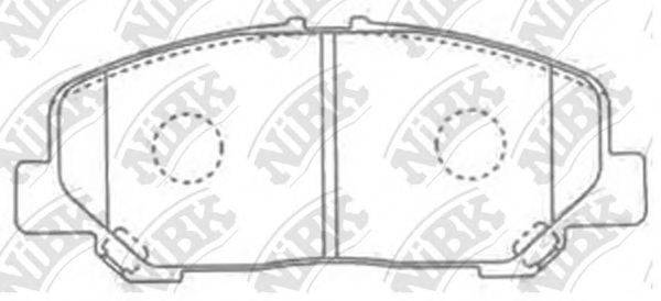 NIBK PN1527 Комплект гальмівних колодок, дискове гальмо
