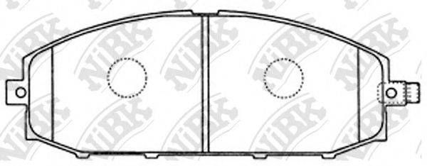 NIBK PN2413 Комплект гальмівних колодок, дискове гальмо