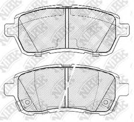 NIBK PN5544 Комплект гальмівних колодок, дискове гальмо
