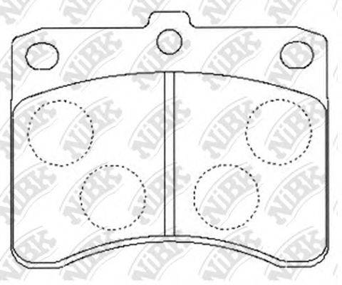 NIBK PN6114 Комплект гальмівних колодок, дискове гальмо