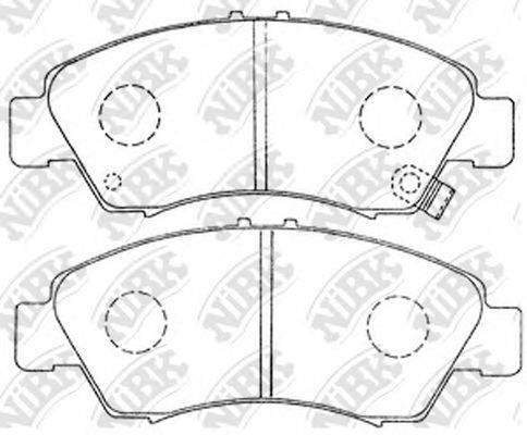NIBK PN8265 Комплект гальмівних колодок, дискове гальмо