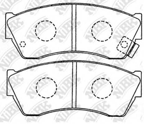 NIBK PN9169 Комплект гальмівних колодок, дискове гальмо