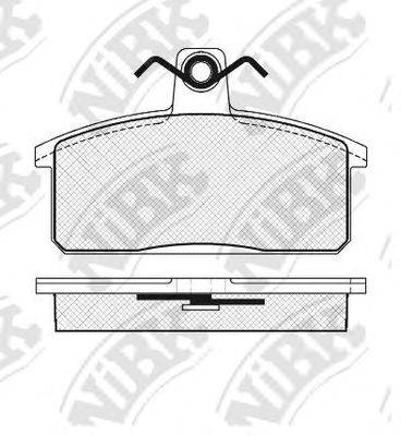 NIBK PN9201 Комплект гальмівних колодок, дискове гальмо
