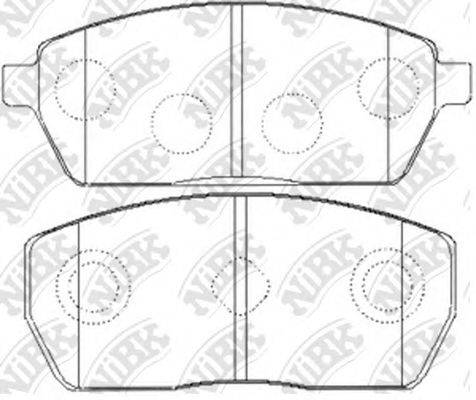 NIBK PN9408 Комплект гальмівних колодок, дискове гальмо