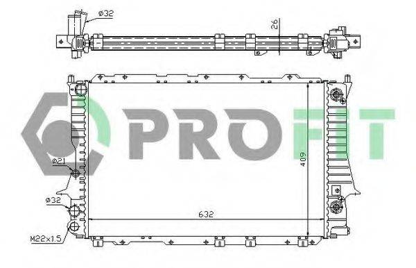 PROFIT PR0012A4 Радіатор, охолодження двигуна