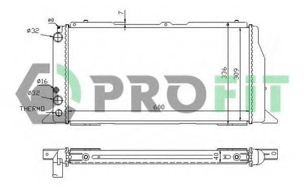 PROFIT PR0016A1 Радіатор, охолодження двигуна