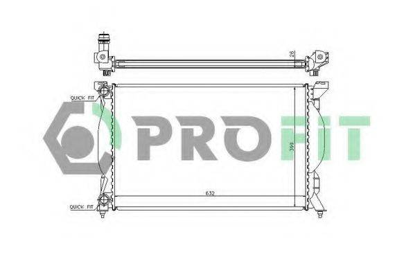 PROFIT PR0017A2 Радіатор, охолодження двигуна