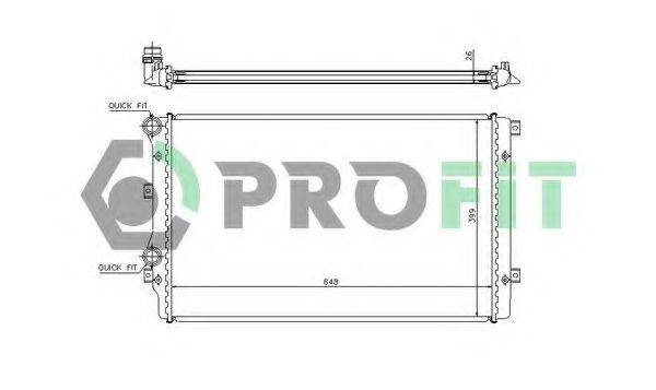PROFIT PR9569A1 Радіатор, охолодження двигуна