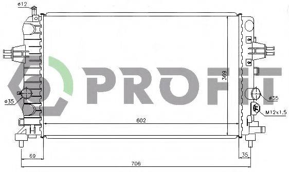 PROFIT PR5055A1 Радіатор, охолодження двигуна