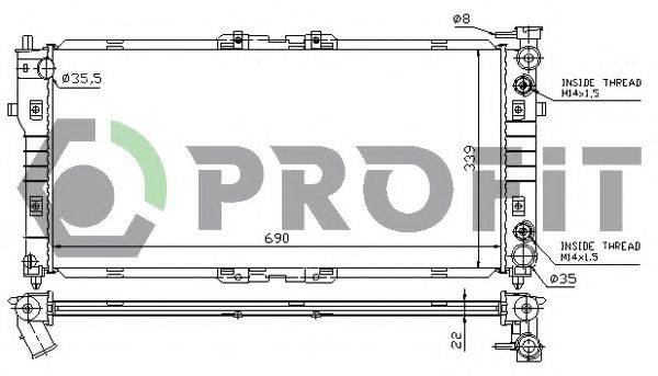 PROFIT PR3030A3 Радіатор, охолодження двигуна