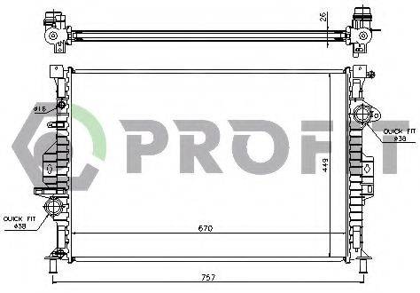 PROFIT PR2567N3 Радіатор, охолодження двигуна