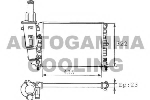 AUTOGAMMA 100291 Радіатор, охолодження двигуна