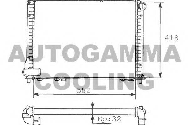 AUTOGAMMA 100464 Радіатор, охолодження двигуна