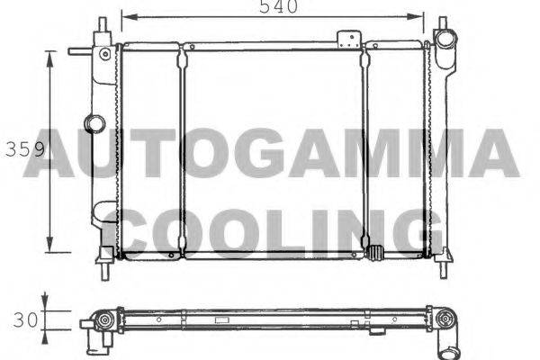 AUTOGAMMA 100668 Радіатор, охолодження двигуна