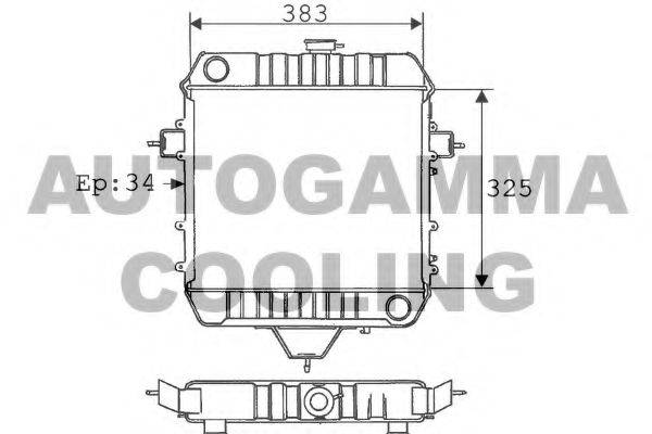 AUTOGAMMA 100713 Радіатор, охолодження двигуна