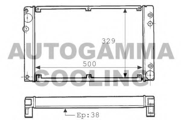 AUTOGAMMA 100818 Радіатор, охолодження двигуна