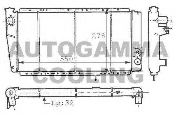 AUTOGAMMA 100824 Радіатор, охолодження двигуна