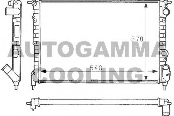 AUTOGAMMA 100869 Радіатор, охолодження двигуна