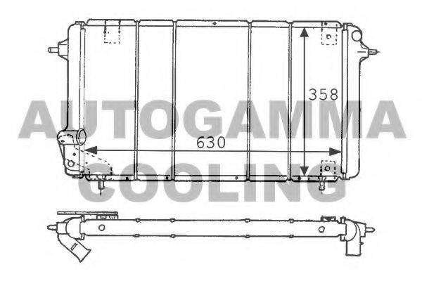 AUTOGAMMA 100880 Радіатор, охолодження двигуна