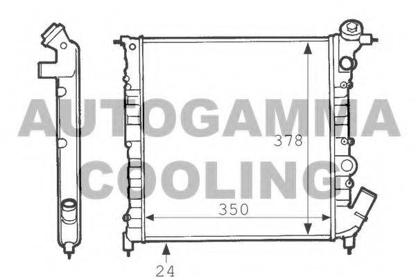 AUTOGAMMA 100882 Радіатор, охолодження двигуна