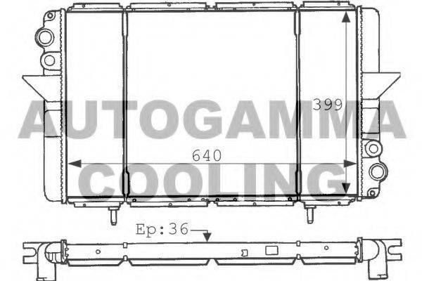 AUTOGAMMA 100901 Радіатор, охолодження двигуна