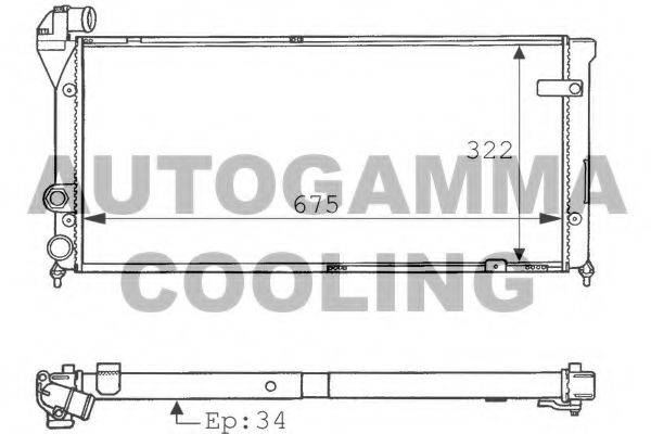 AUTOGAMMA 100964 Радіатор, охолодження двигуна