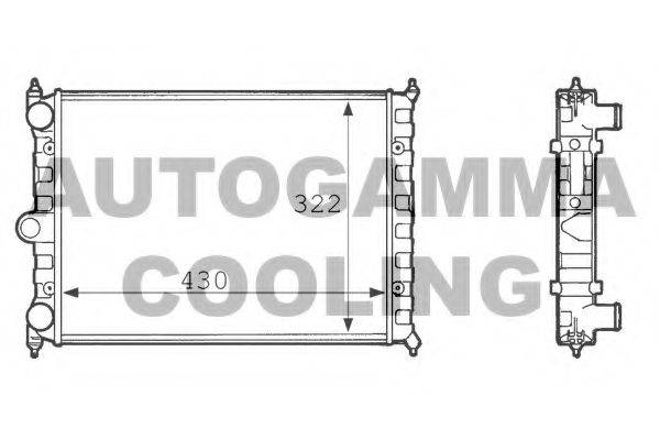 AUTOGAMMA 101079 Радіатор, охолодження двигуна
