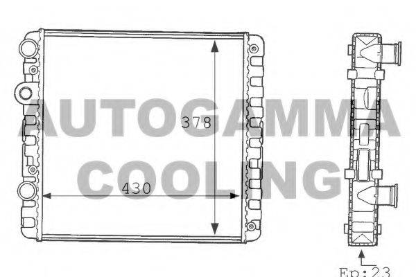 AUTOGAMMA 101080 Радіатор, охолодження двигуна