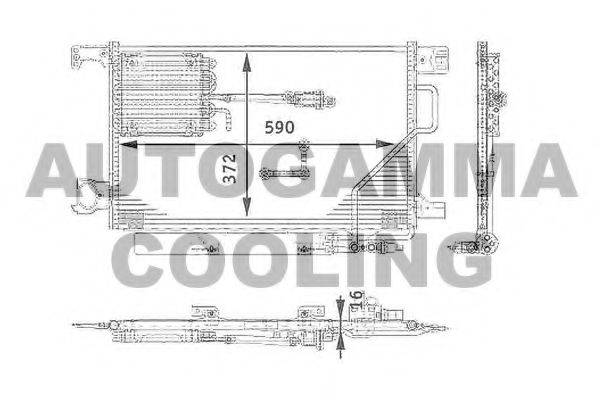 AUTOGAMMA 104127 Конденсатор, кондиціонер