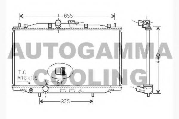 AUTOGAMMA 104516 Радіатор, охолодження двигуна