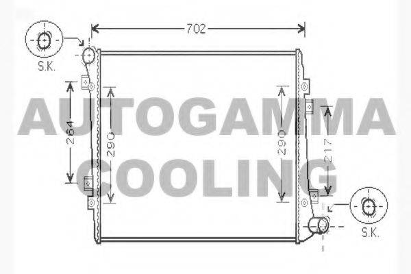 AUTOGAMMA 104748 Радіатор, охолодження двигуна