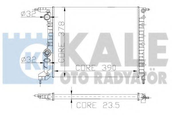 KALE OTO RADYATOR 126600 Радіатор, охолодження двигуна