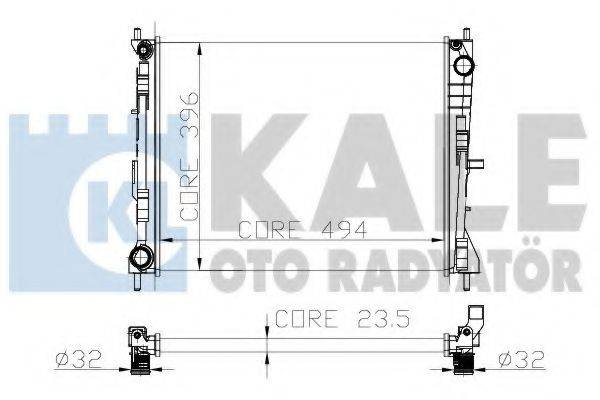 KALE OTO RADYATOR 128700 Радіатор, охолодження двигуна