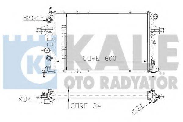 KALE OTO RADYATOR 138300 Радіатор, охолодження двигуна