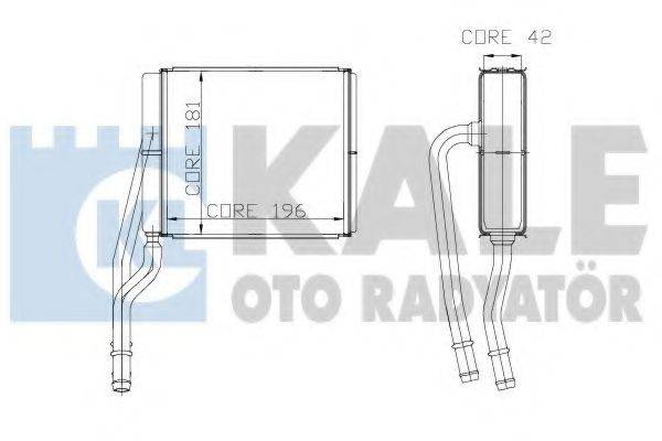 KALE OTO RADYATOR 177400 Теплообмінник, опалення салону