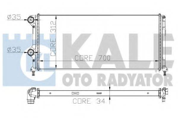 KALE OTO RADYATOR 235600 Радіатор, охолодження двигуна