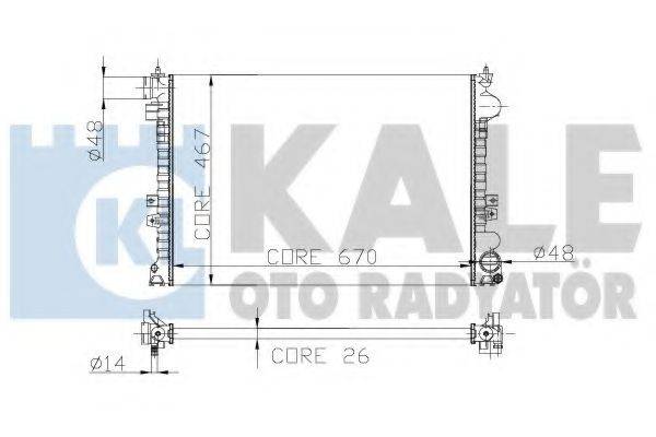 KALE OTO RADYATOR 242500 Радіатор, охолодження двигуна