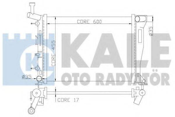 KALE OTO RADYATOR 350100 Радіатор, охолодження двигуна