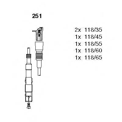 BREMI 251 Комплект дротів запалювання