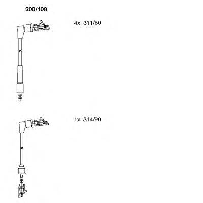 BREMI 300108 Комплект дротів запалювання