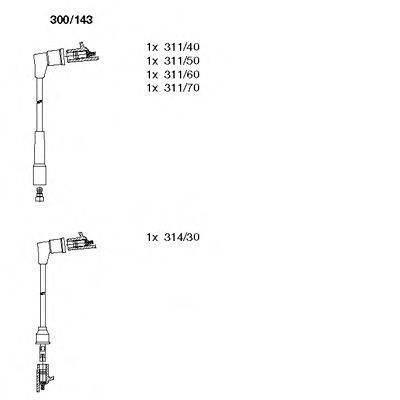 BREMI 300143 Комплект дротів запалювання