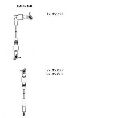 BREMI 3A00150 Комплект дротів запалювання