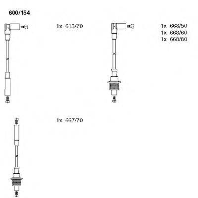 BREMI 600154 Комплект дротів запалювання