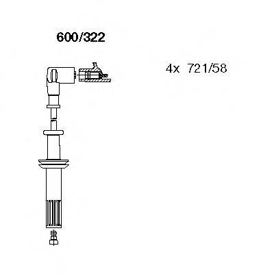 BREMI 600322 Комплект дротів запалювання