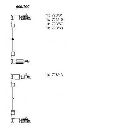 BREMI 600390 Комплект дротів запалювання