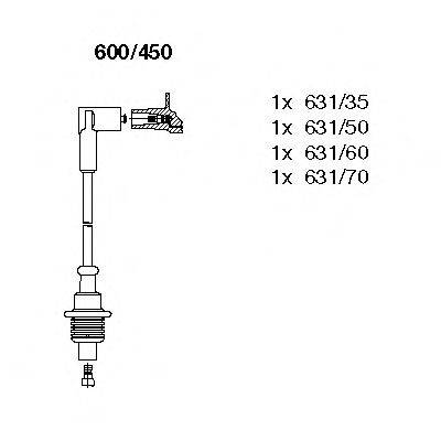 BREMI 600450 Комплект дротів запалювання